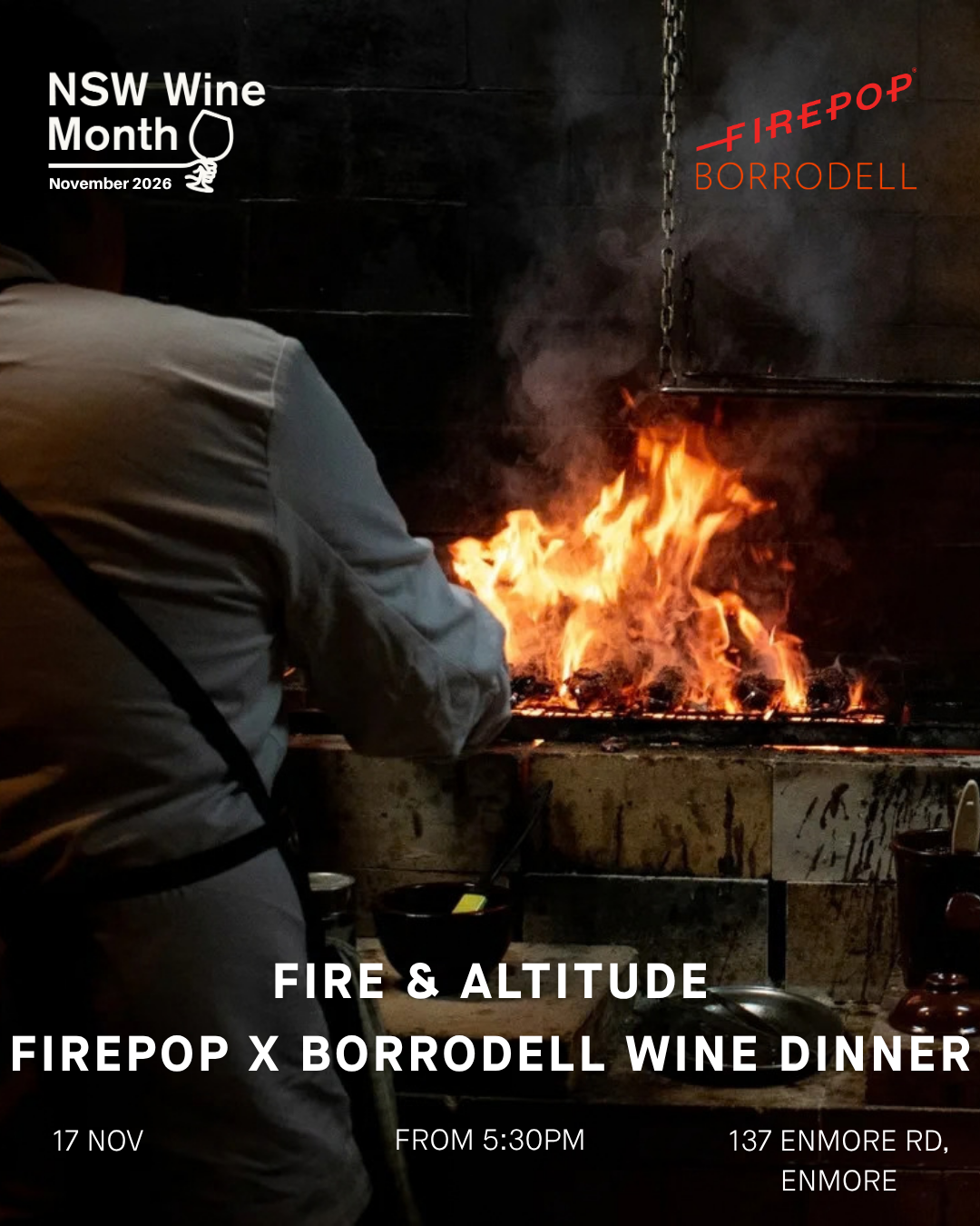 FIRE & ALTITUDE: FIREPOP x BORRODELL for NSW WINE MONTH